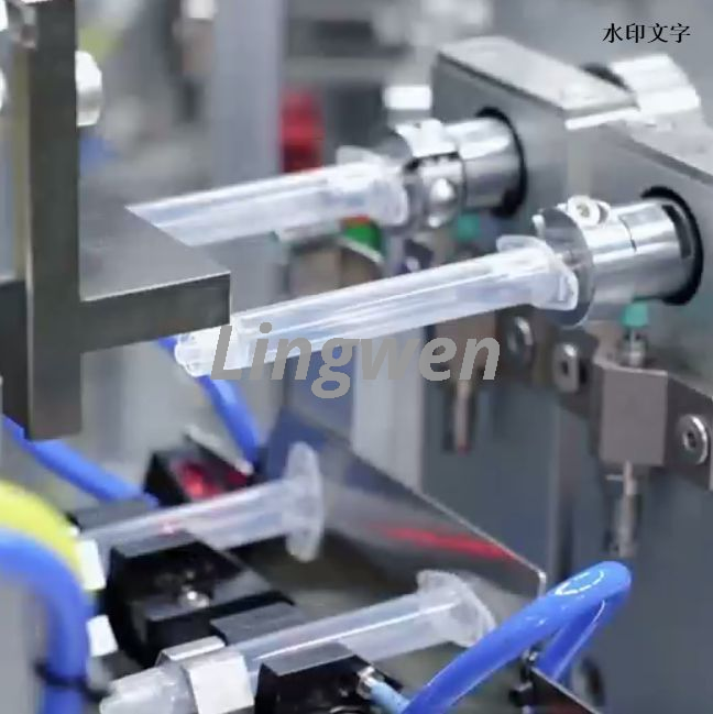 Lingwen医疗设备Luer Lock塑料注射器组装机器