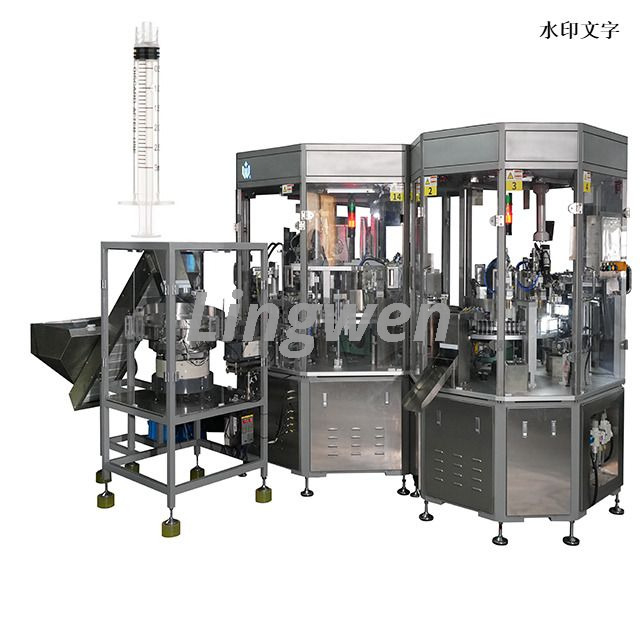 Lingwen医疗设备Luer Lock塑料注射器组装机器